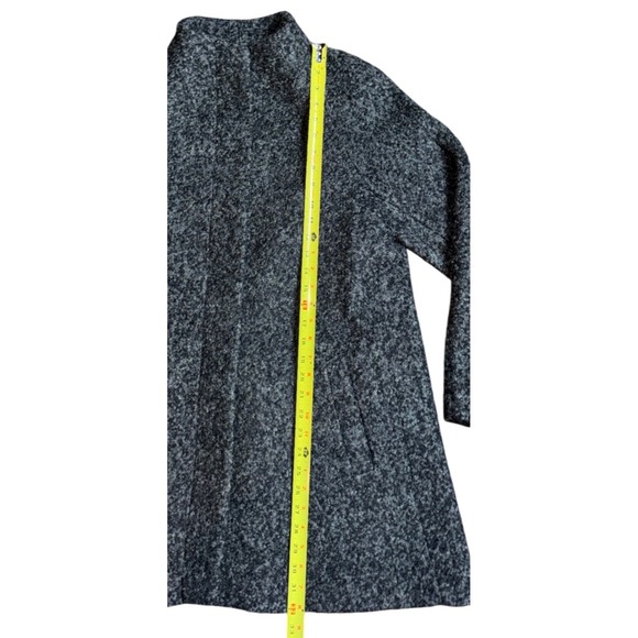 Anne Klein Tweed Wool Blend Mock Neck Coat Jacket Size L Grey Speckled - Picture 4 of 10